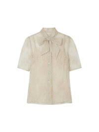 Chemise avec nœud - Grigio Fantasia