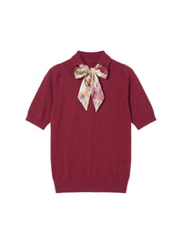 Polo en maille - Bordeaux Rose