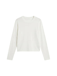 T-shirt tricoté manches longues - Bianco Fantasia Blu