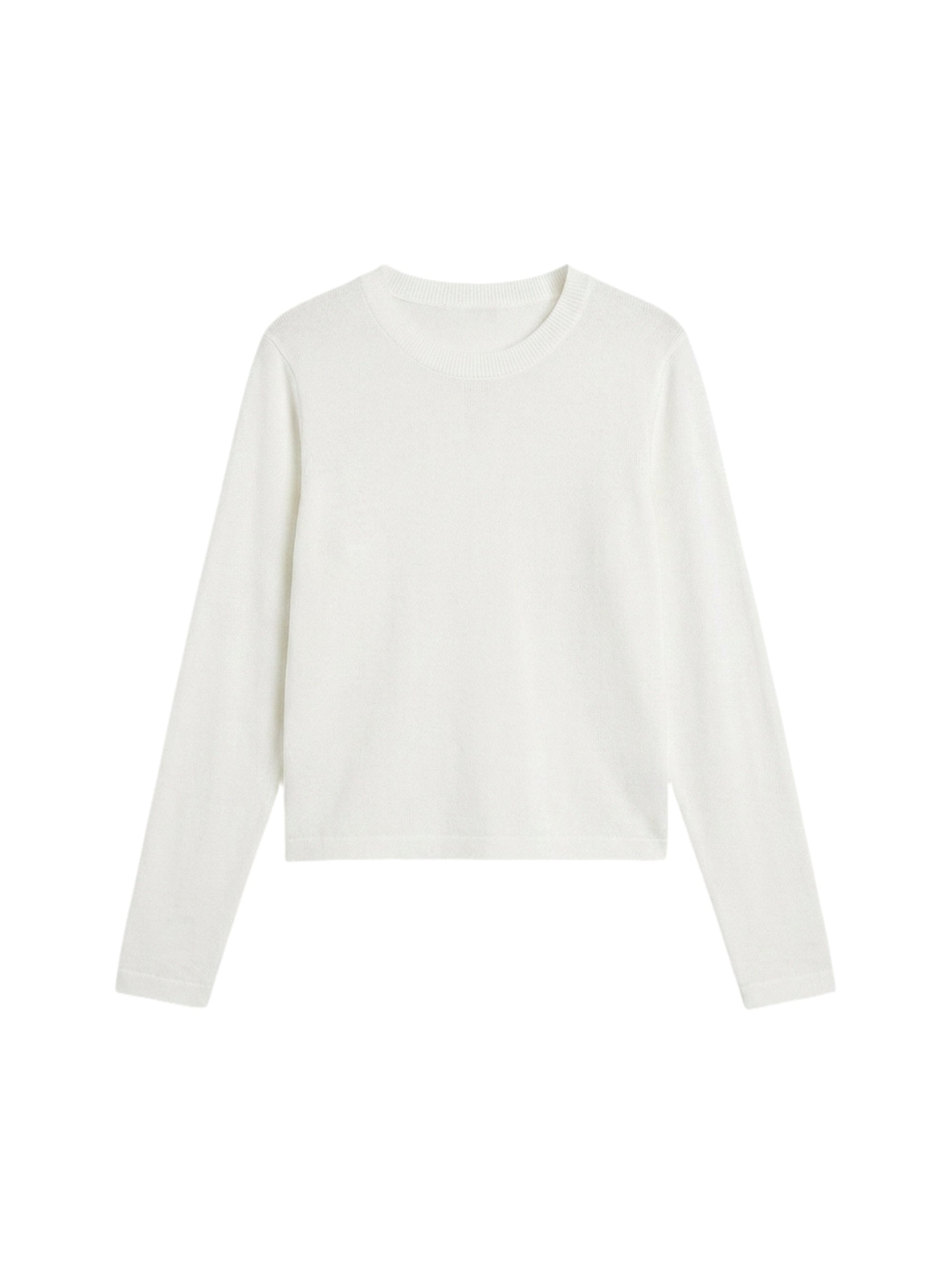 T-shirt tricoté manches longues - Bianco Fantasia Blu