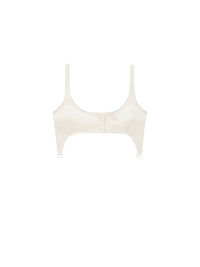 3pcs RELIQUAT 120€ / Brassière bretelles en vinyle - Blanc cassé