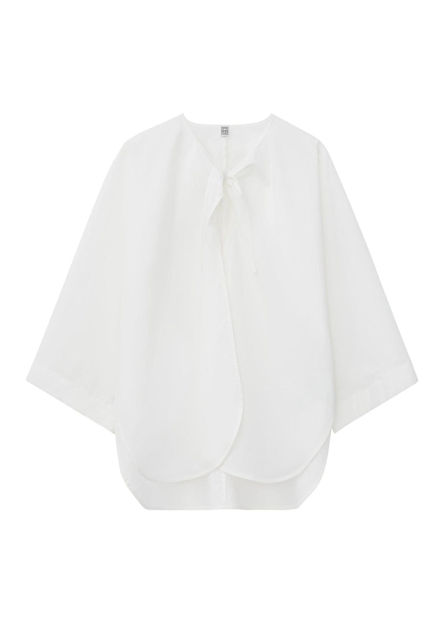 Blouse à encolure nouée - White