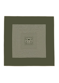 Foulard à monogramme centré en soie - Forest Monogram