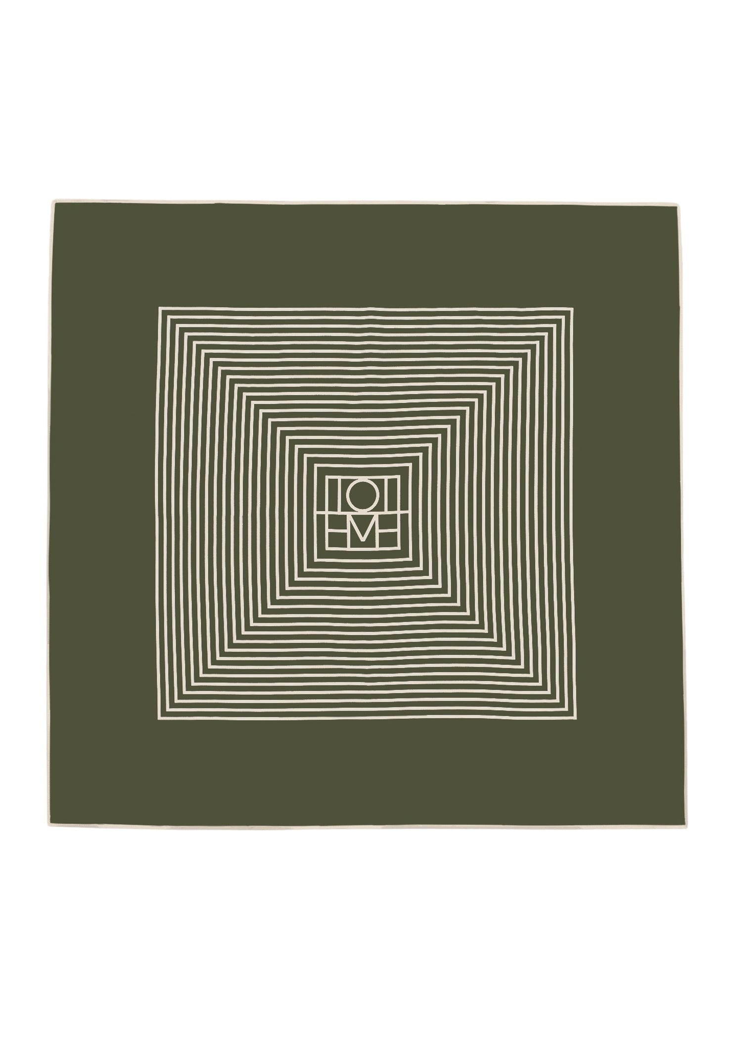 Foulard à monogramme centré en soie - Forest Monogram