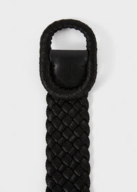 Ceinture tressée étroite - Black