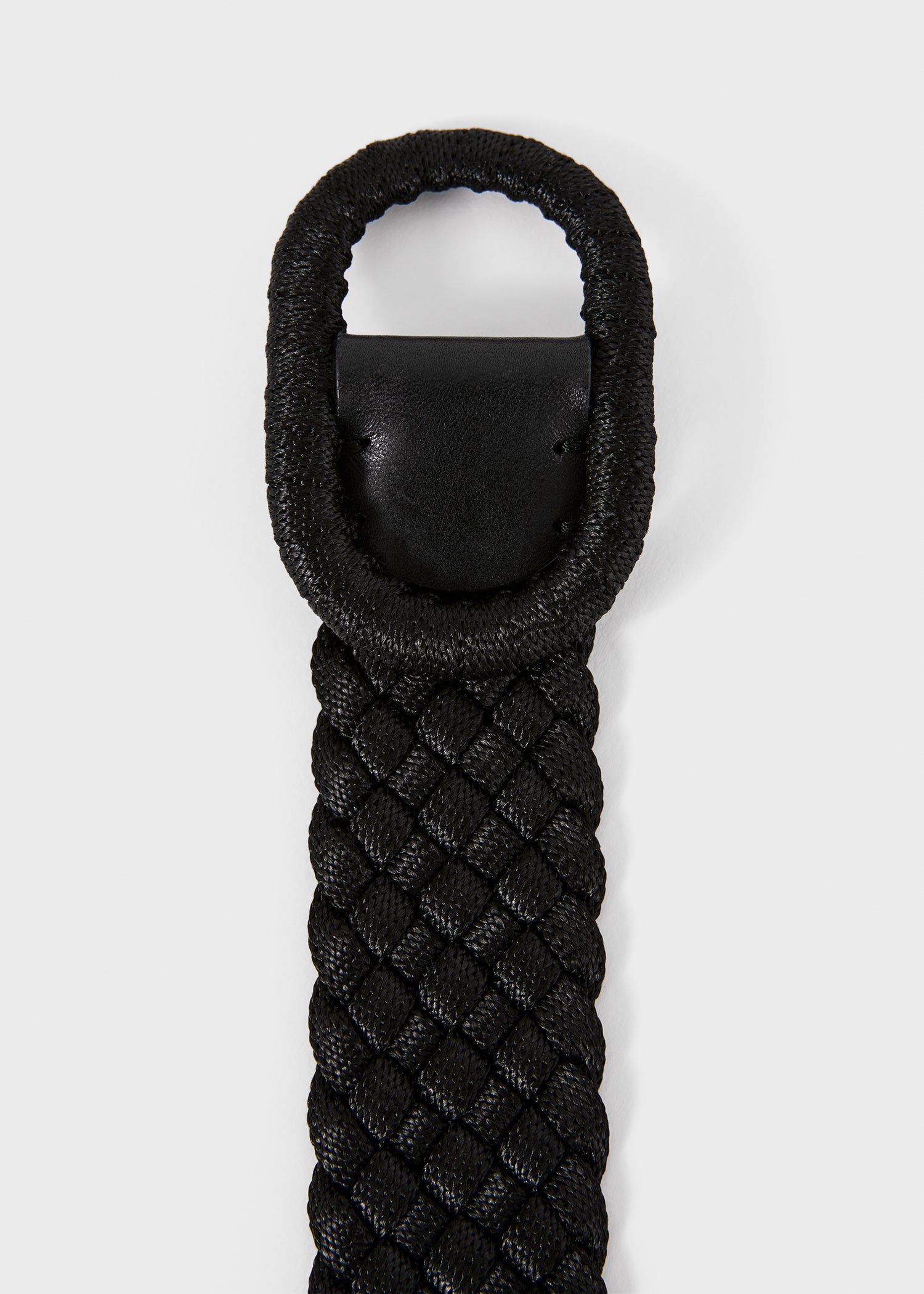 Ceinture tressée étroite - Black