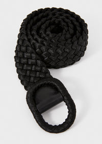 Ceinture tressée étroite - Black