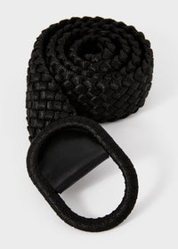 Ceinture tressée large - Black