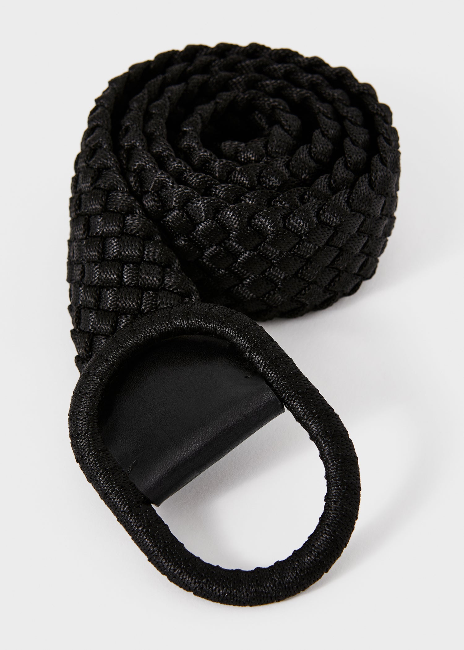 Ceinture tressée large - Black