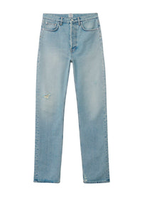 Pantalon coupe ample en denim - Distressed Light Blue