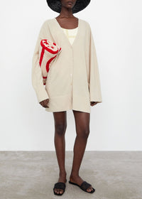 Cardigan oversize boutonné - Sand