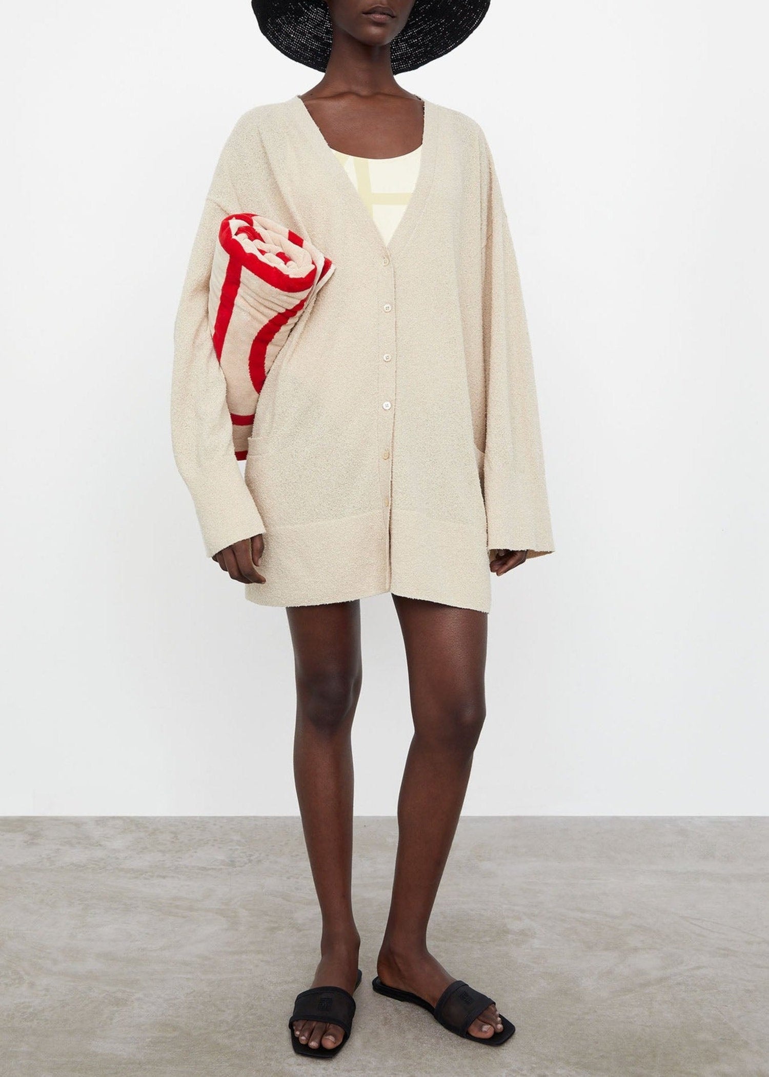 Cardigan oversize boutonné - Sand