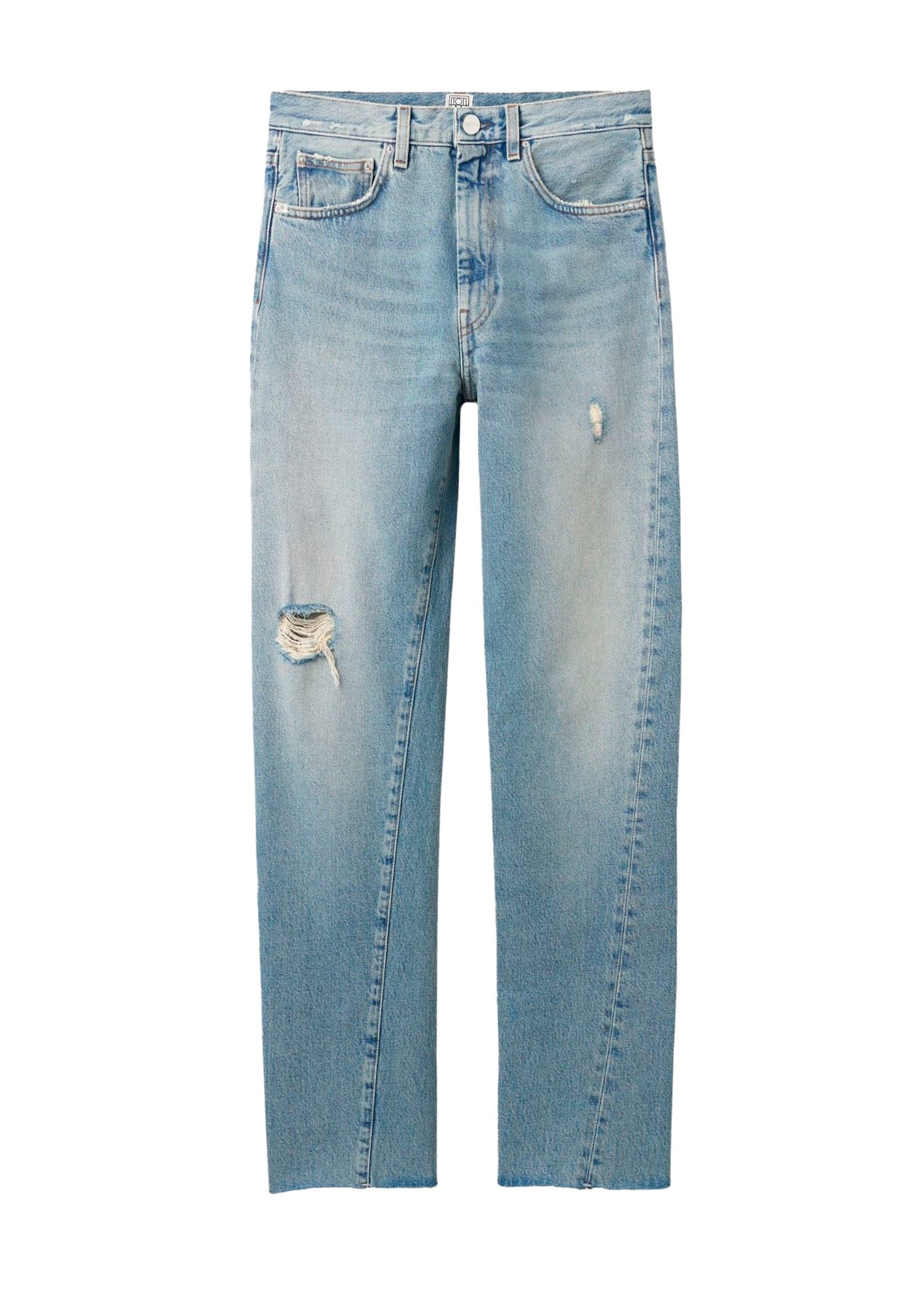 Pantalon coutures torsadées en denim - Light Blue Wash