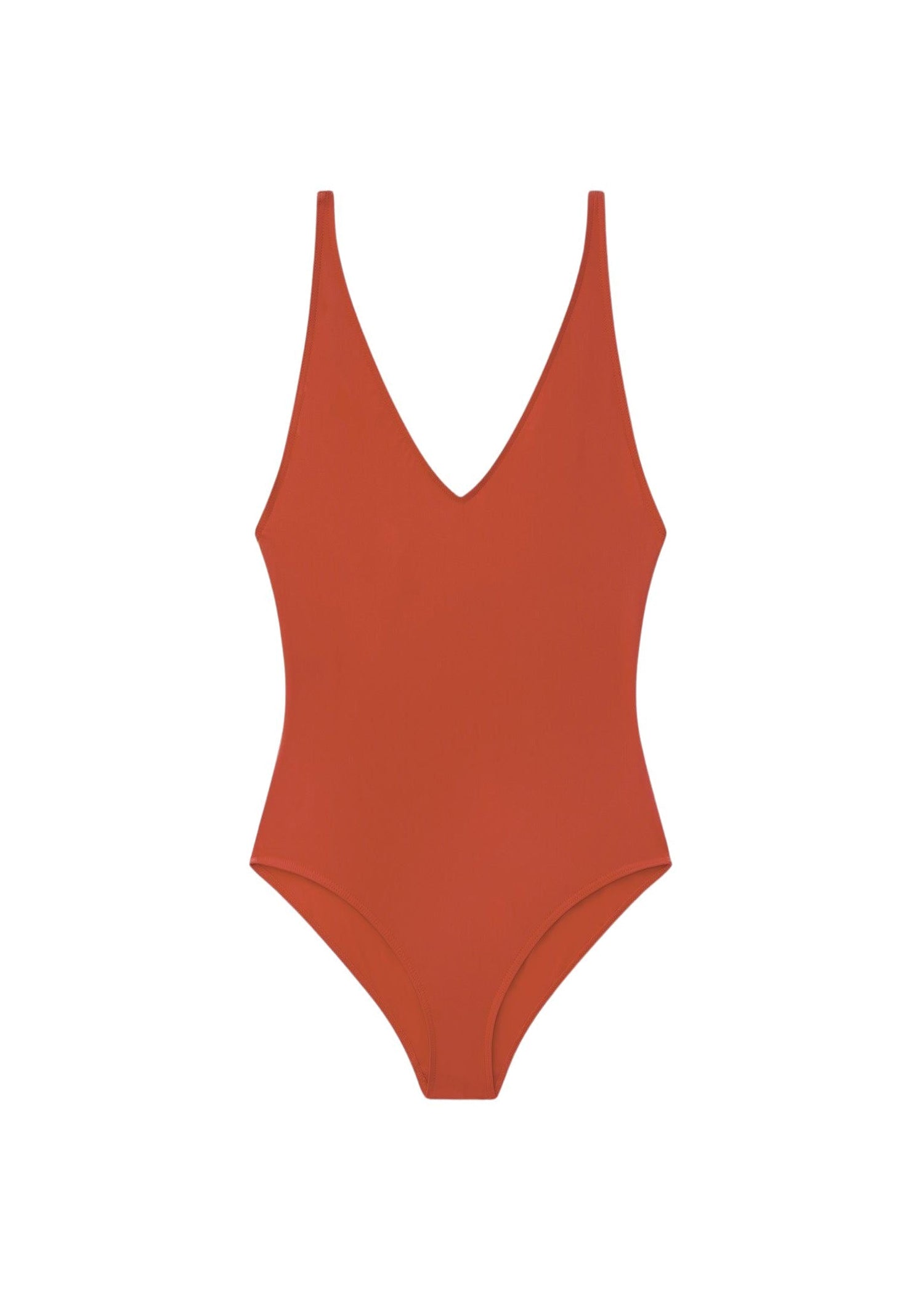 Maillot une pièce à col V profond - Burnt Orange