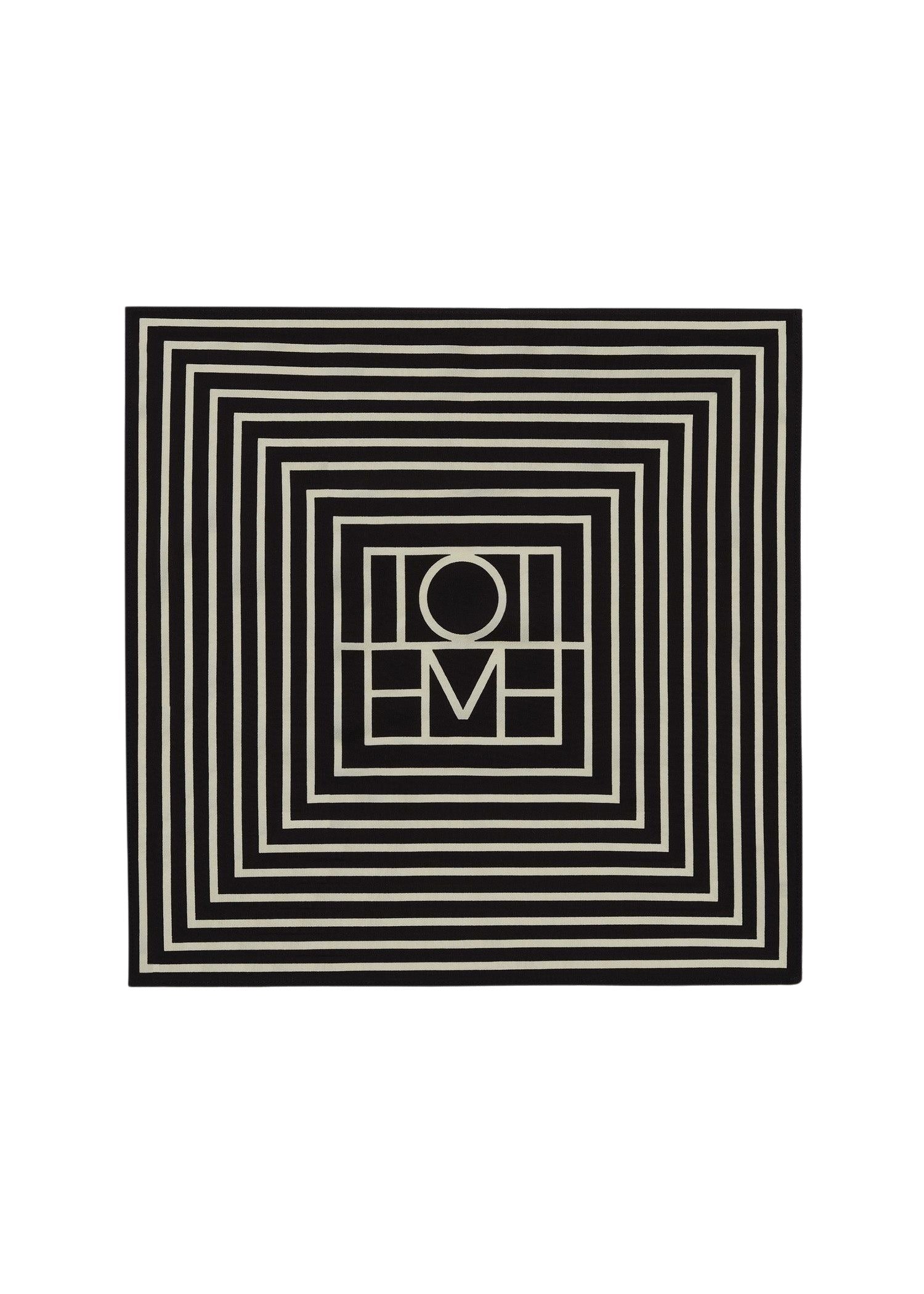 Foulard de poche avec monogramme en soie - Black