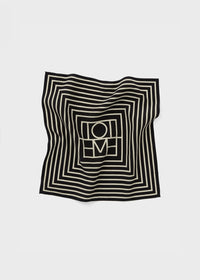 Foulard de poche avec monogramme en soie - Black