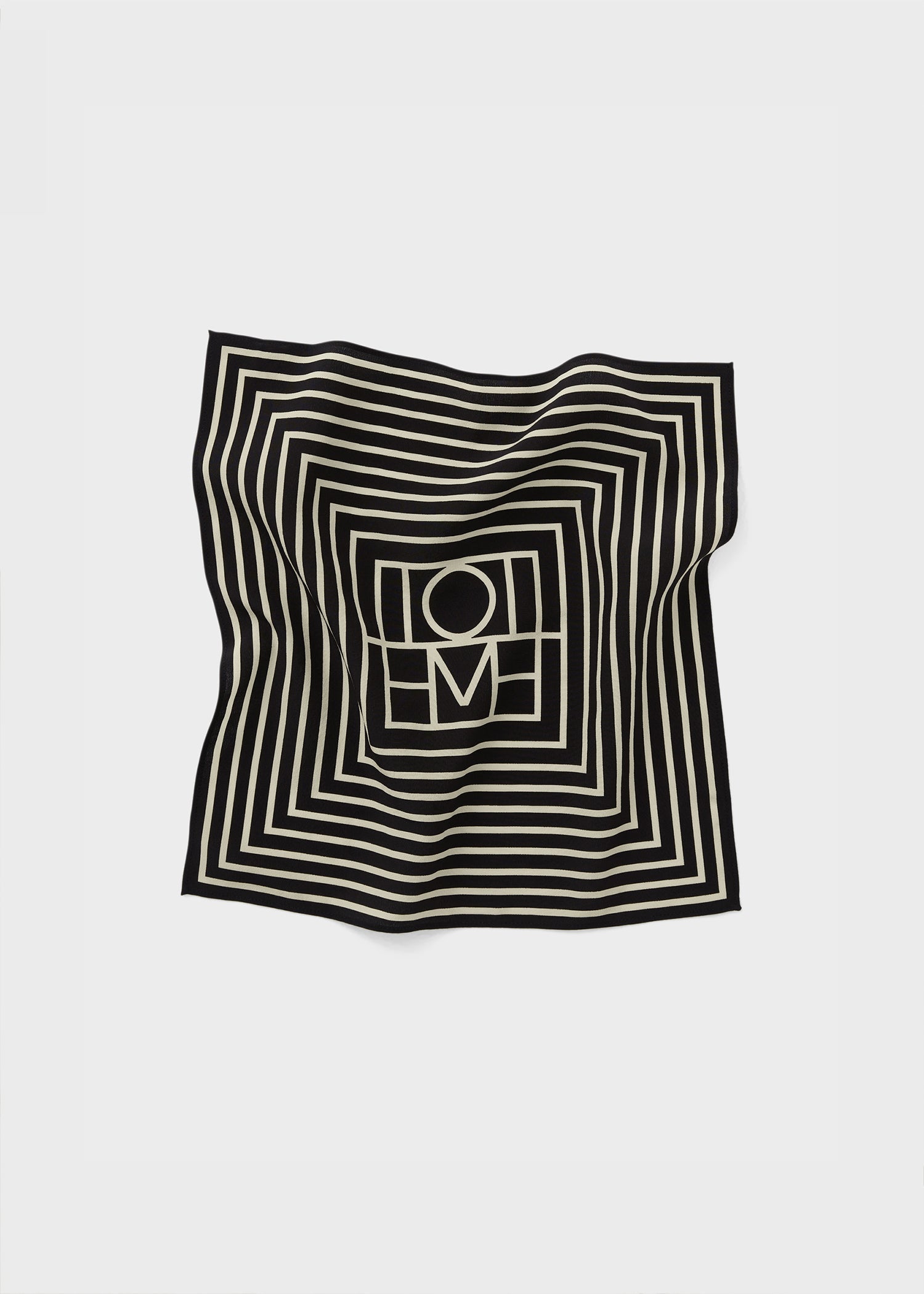Foulard de poche avec monogramme en soie - Black