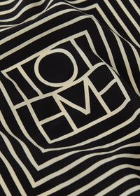 Foulard de poche avec monogramme en soie - Black