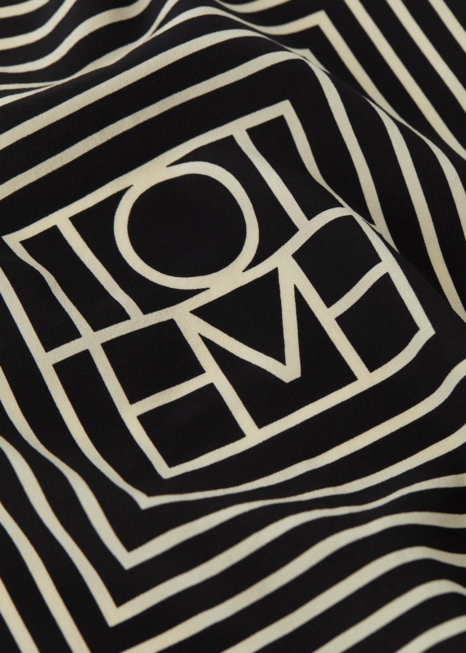 Foulard de poche avec monogramme en soie - Black