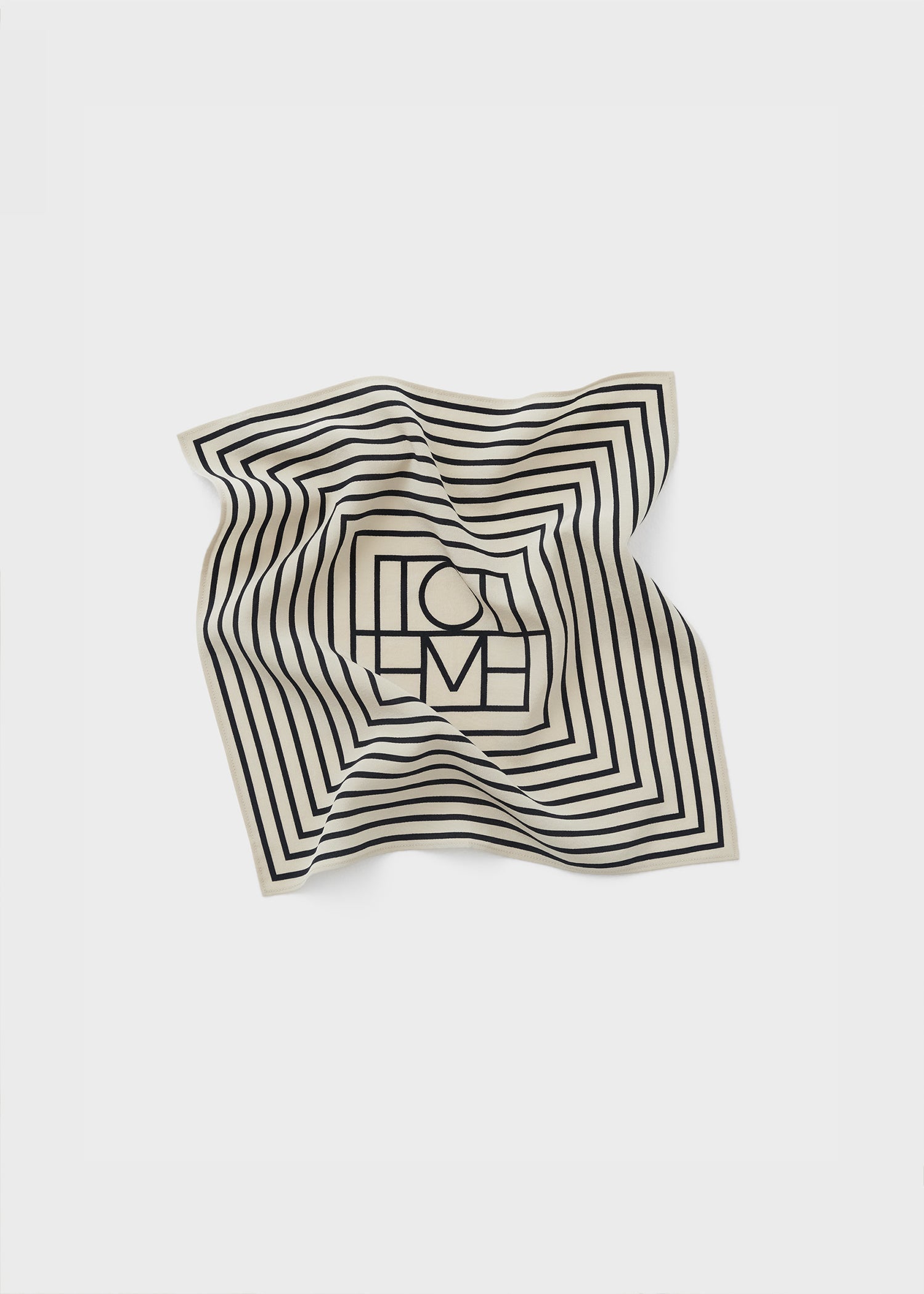 Foulard de poche avec monogramme en soie - Creme