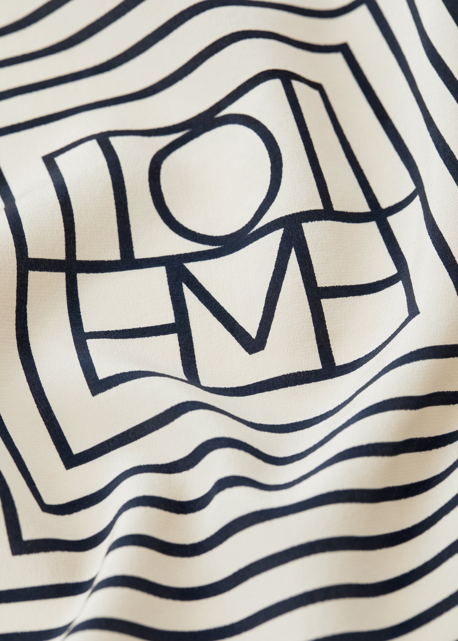 Foulard de poche avec monogramme en soie - Creme