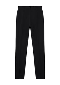 Pantalon skinny fendu en lin - Black