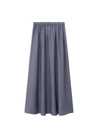 Jupe midi à rayures - Dark Azure Stripe