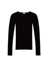 T-shirt à manches longues tricoté - Black