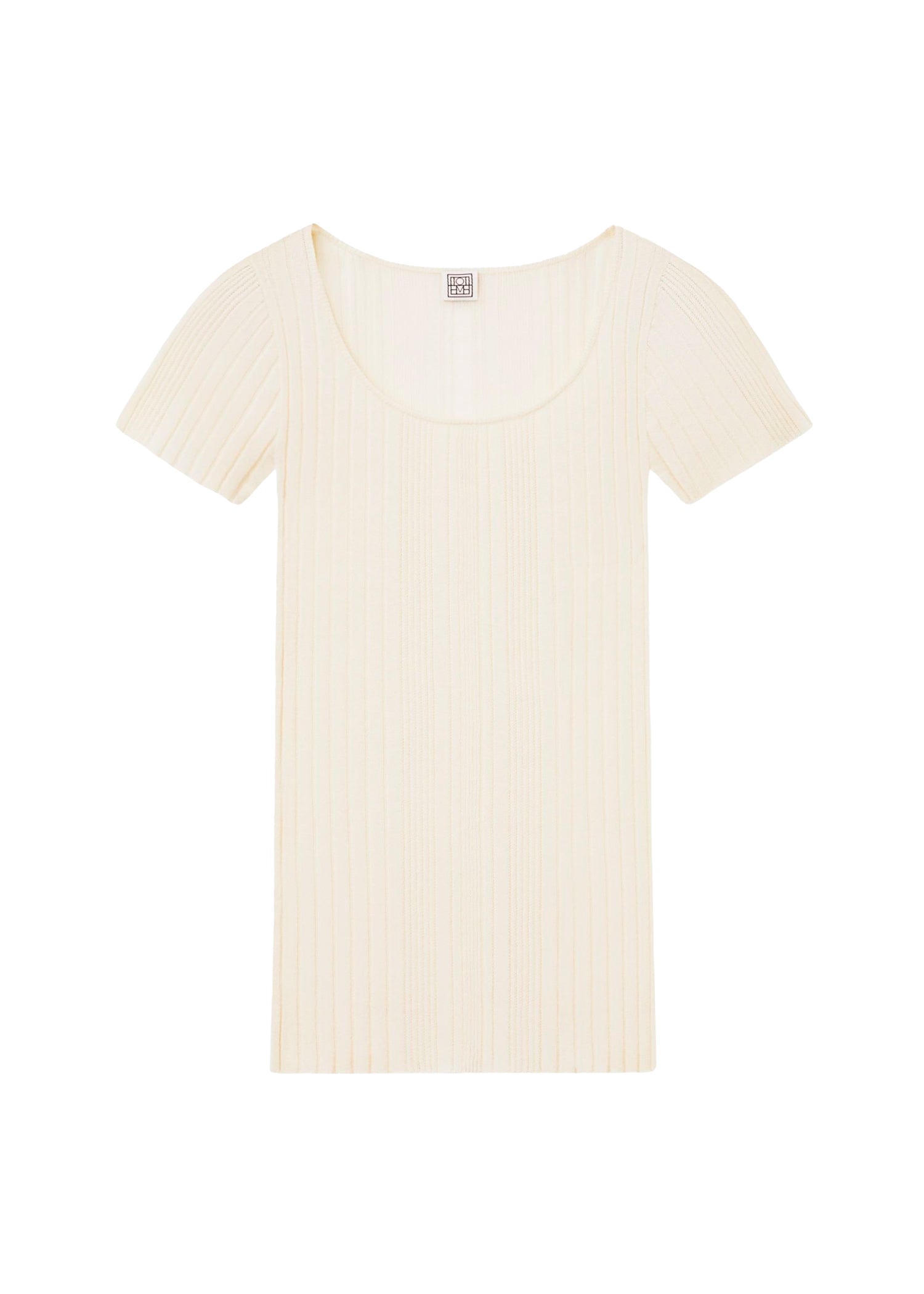 T-shirt en tricot à côtes irrégulières - Dessert