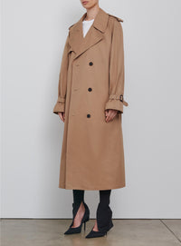 Trench coat long - Tan