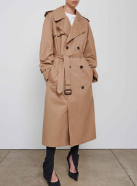 Trench coat long - Tan
