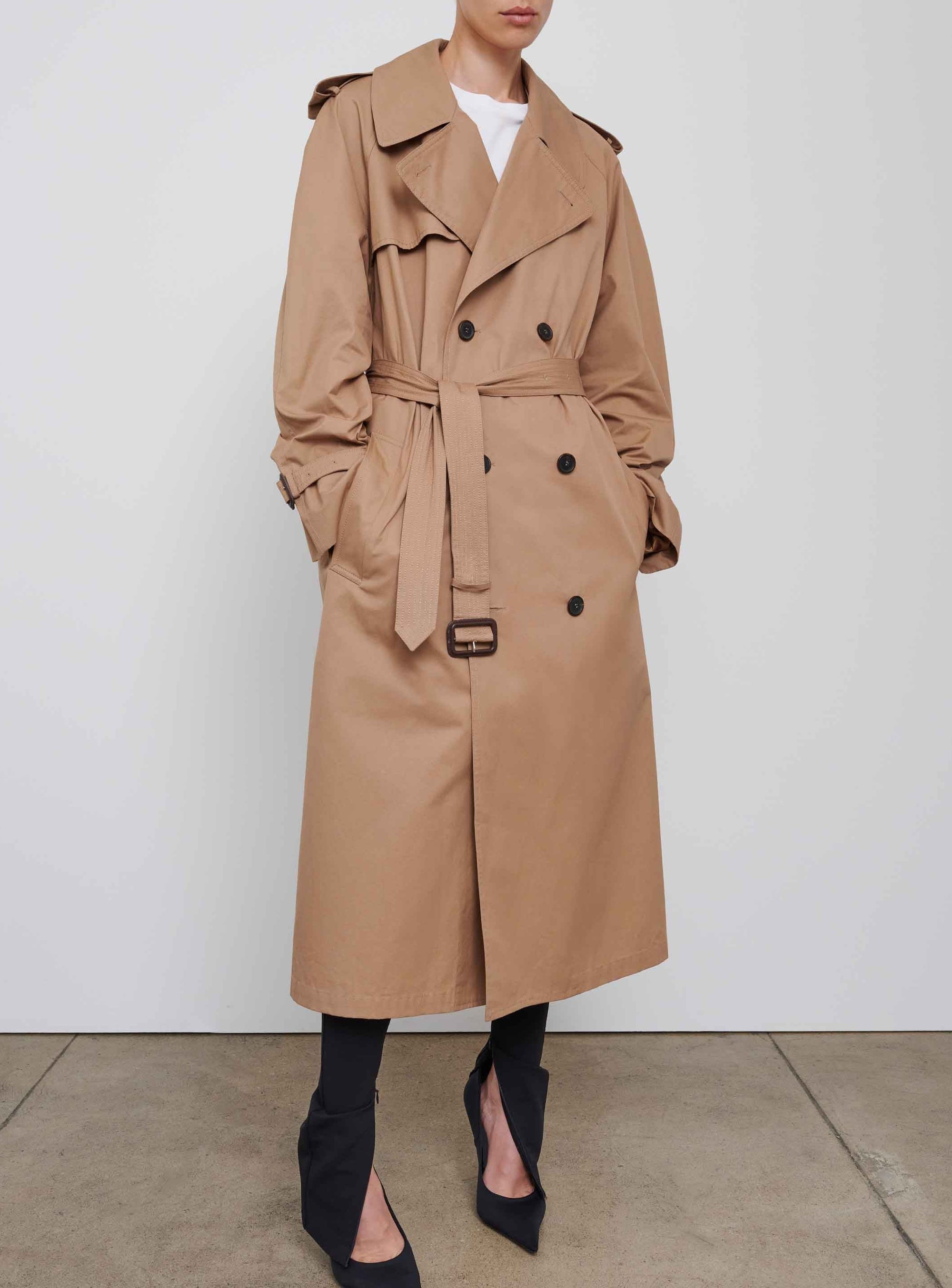 Trench coat long - Tan