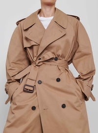 Trench coat long - Tan