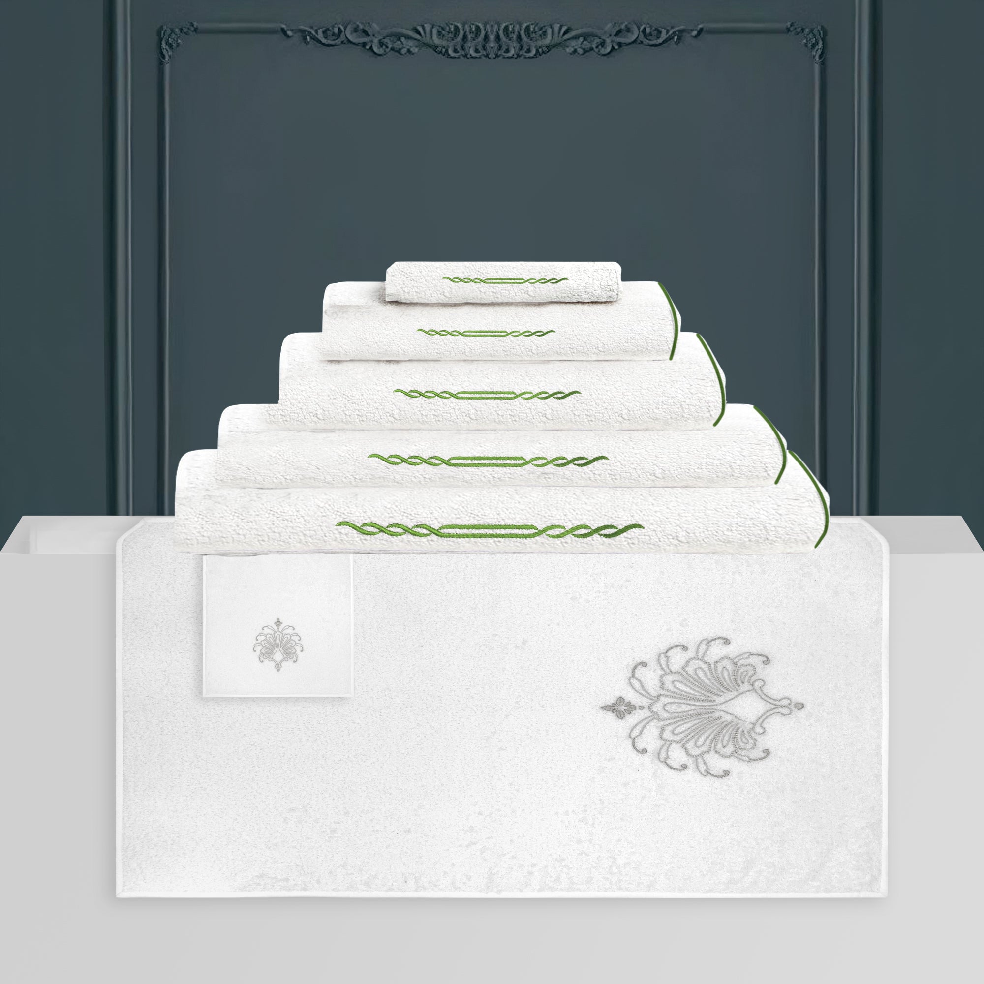 Univers de bain Tresse - Vert Anis