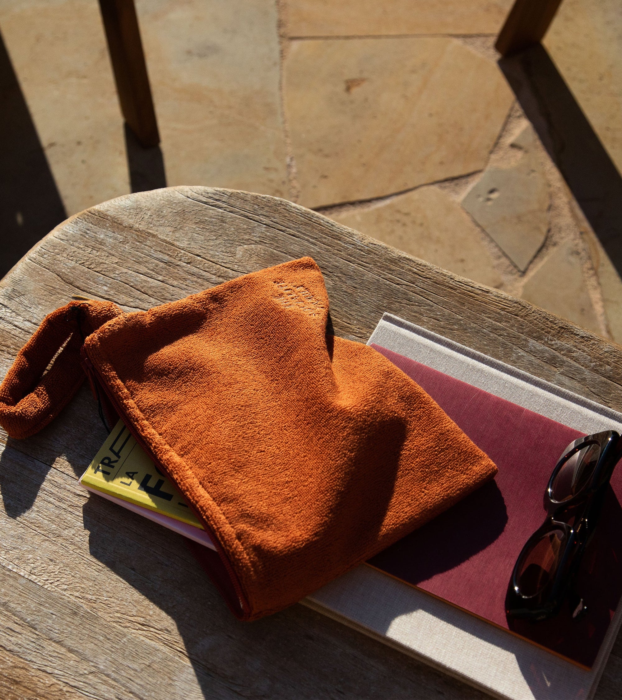 Trousse de plage Maremma en éponge - Brique
