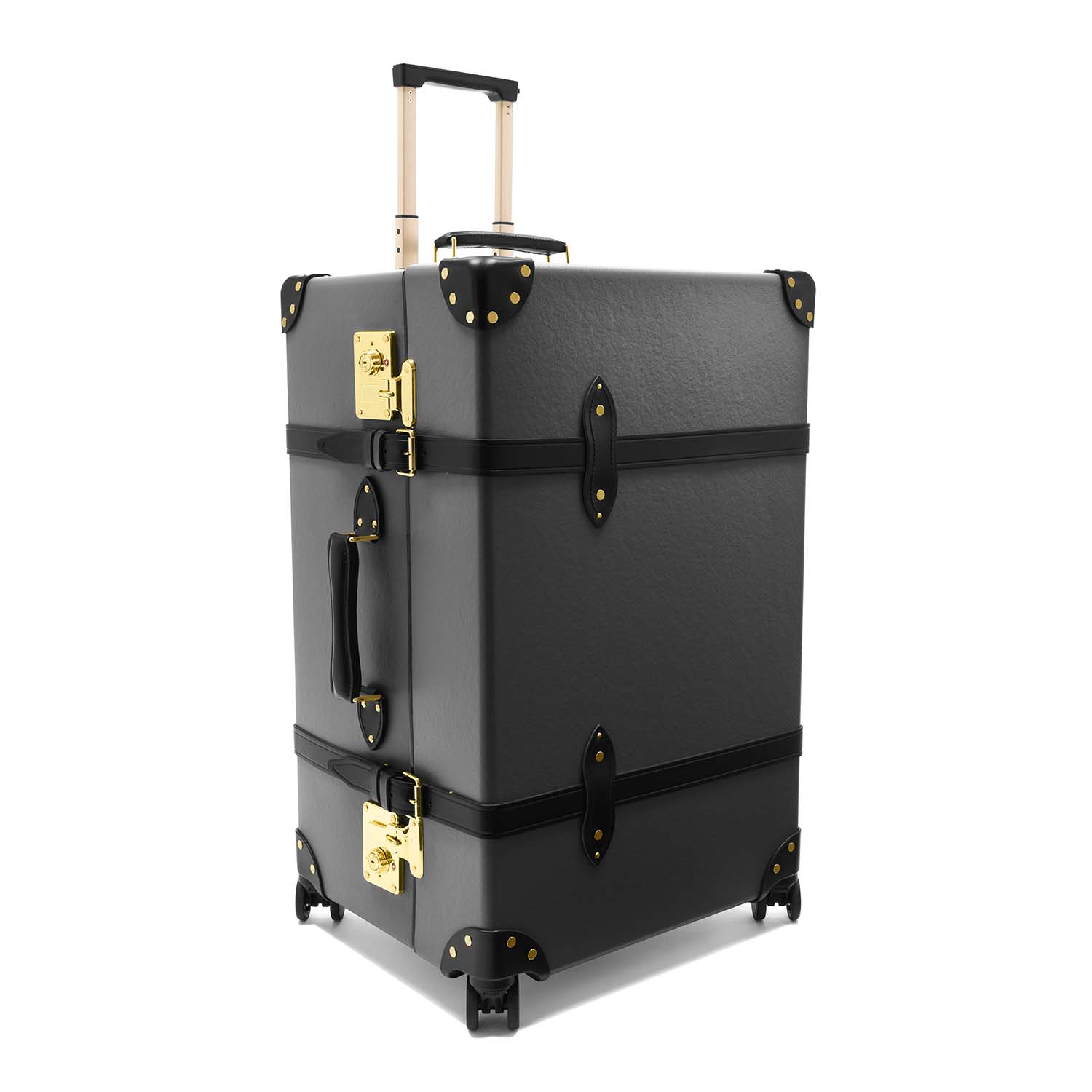 Malle XL Centenary 4 roues - Charbon de bois & Noir & Or