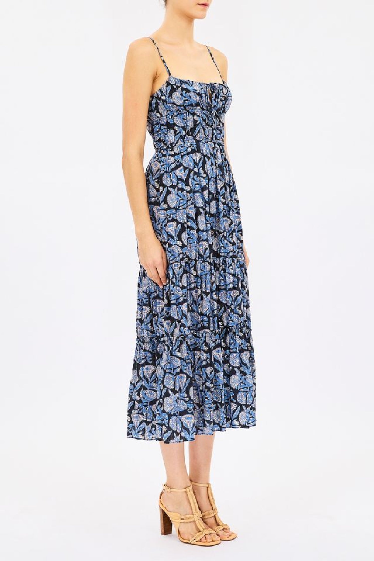 Robe midi Aydin à fines bretelles - Zinnia