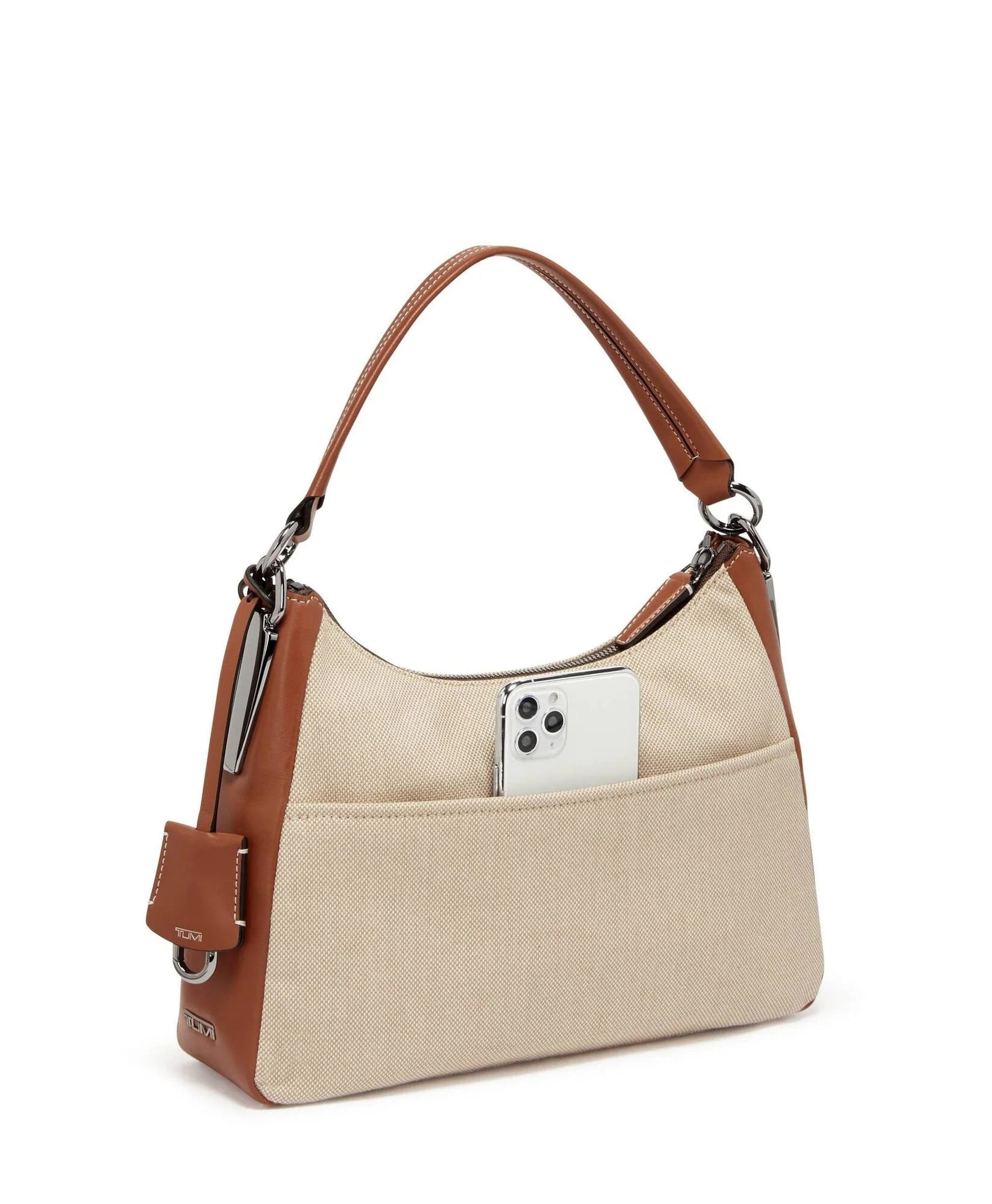 Kayes Mezzanine shoulder bag - Natural & Saddle