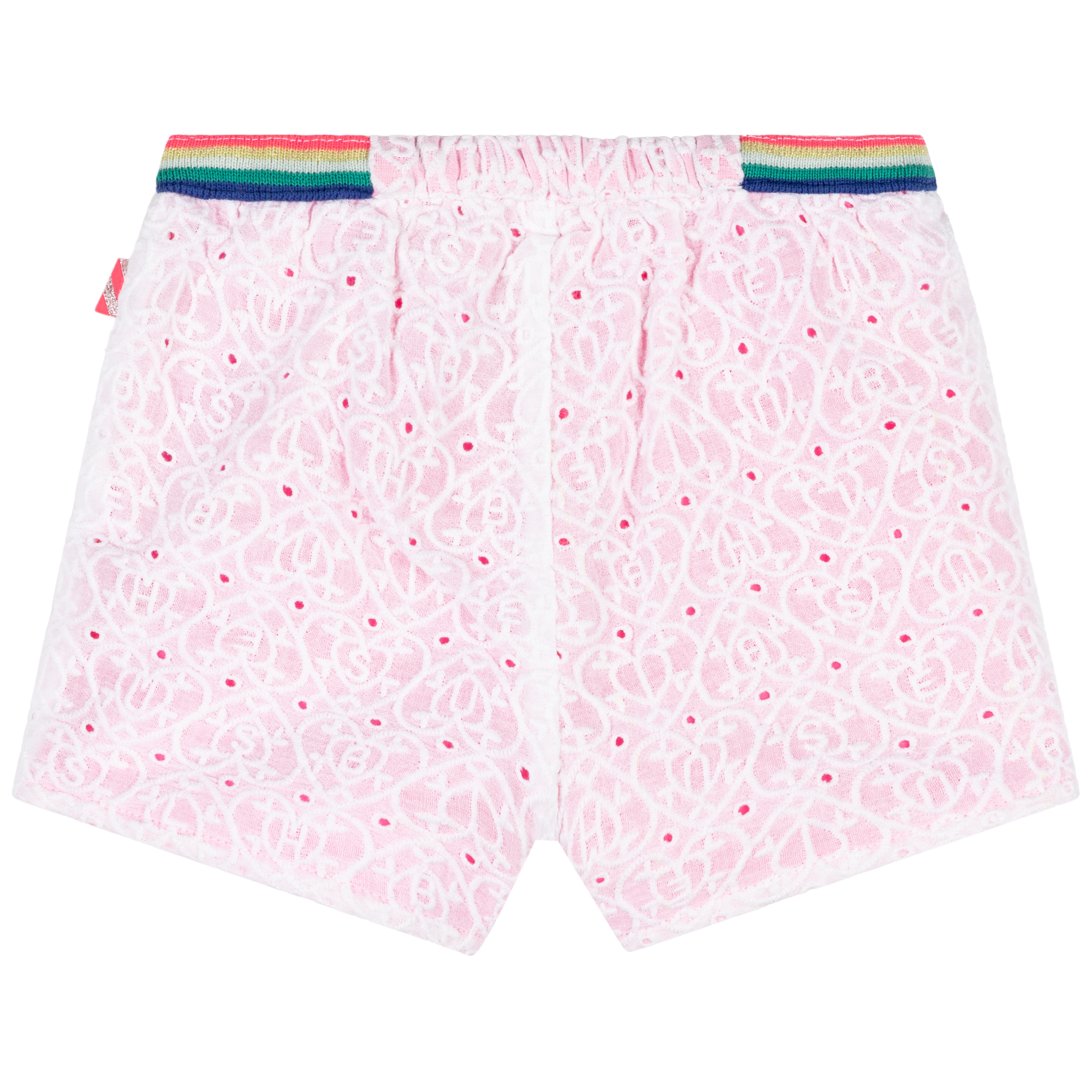 Short à broderie anglaise en coton - Blanc