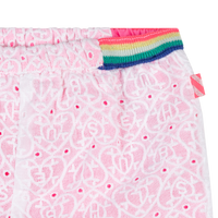 Short à broderie anglaise en coton - Blanc