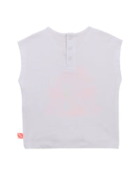 T-shirt à manches courtes col rond en coton - Blanc