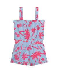 Combi-short en éponge - Bleu Celeste