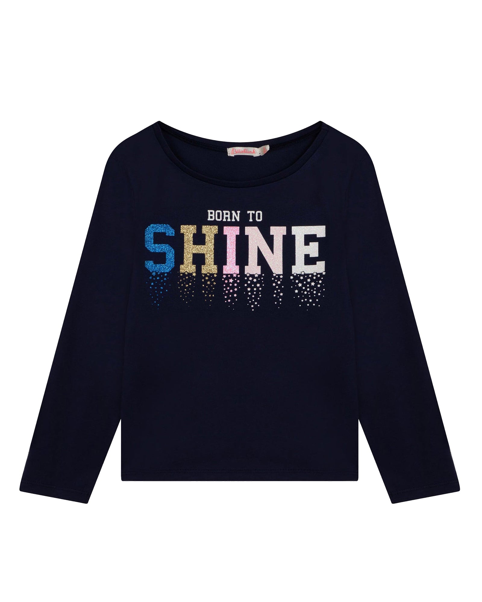 Long-sleeved T-shirt with cotton illustrations - Blue Indigo
