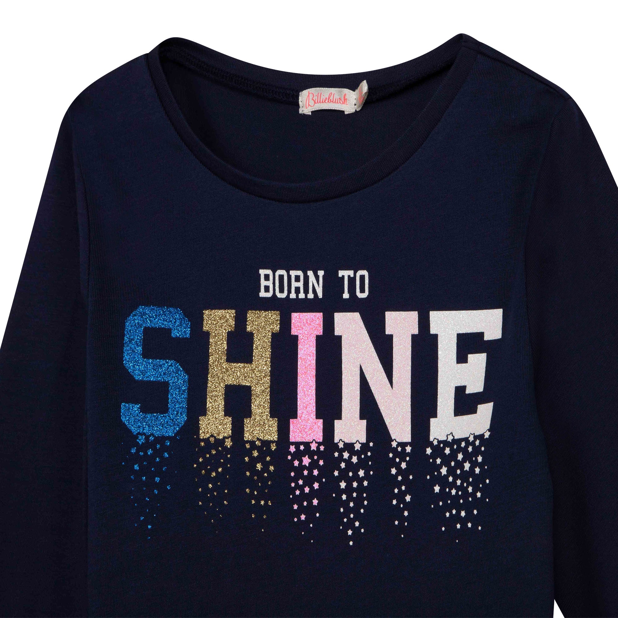 Long-sleeved T-shirt with cotton illustrations - Blue Indigo