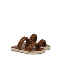 Sandales Achille en cuir lisse - Marron