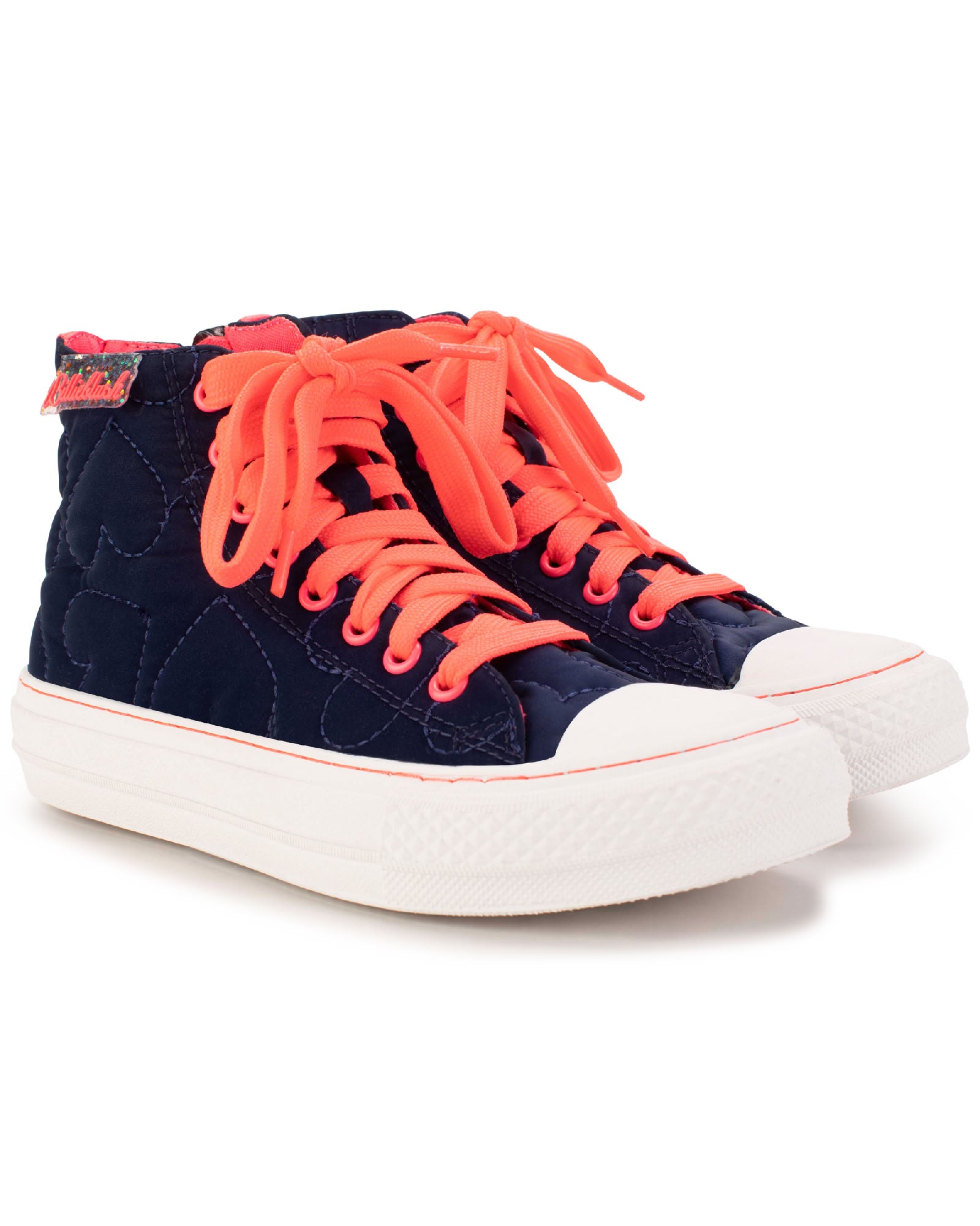Sneakers montantes en cuir - Blue Indigo