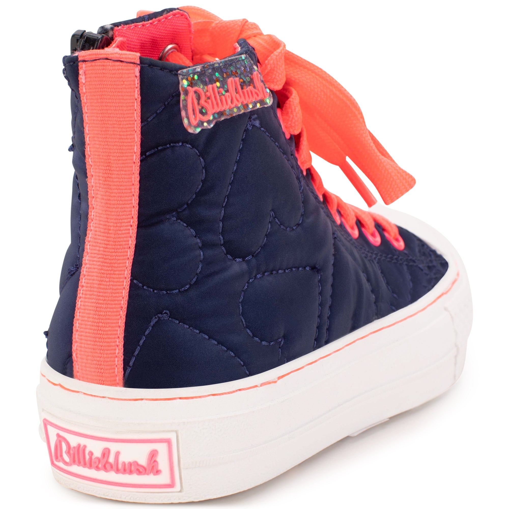 Sneakers montantes en cuir - Blue Indigo