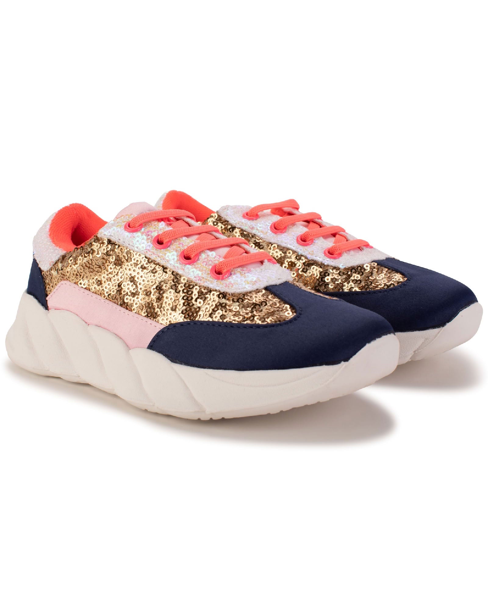 Sneakers basses en sequin - Blue Indigo