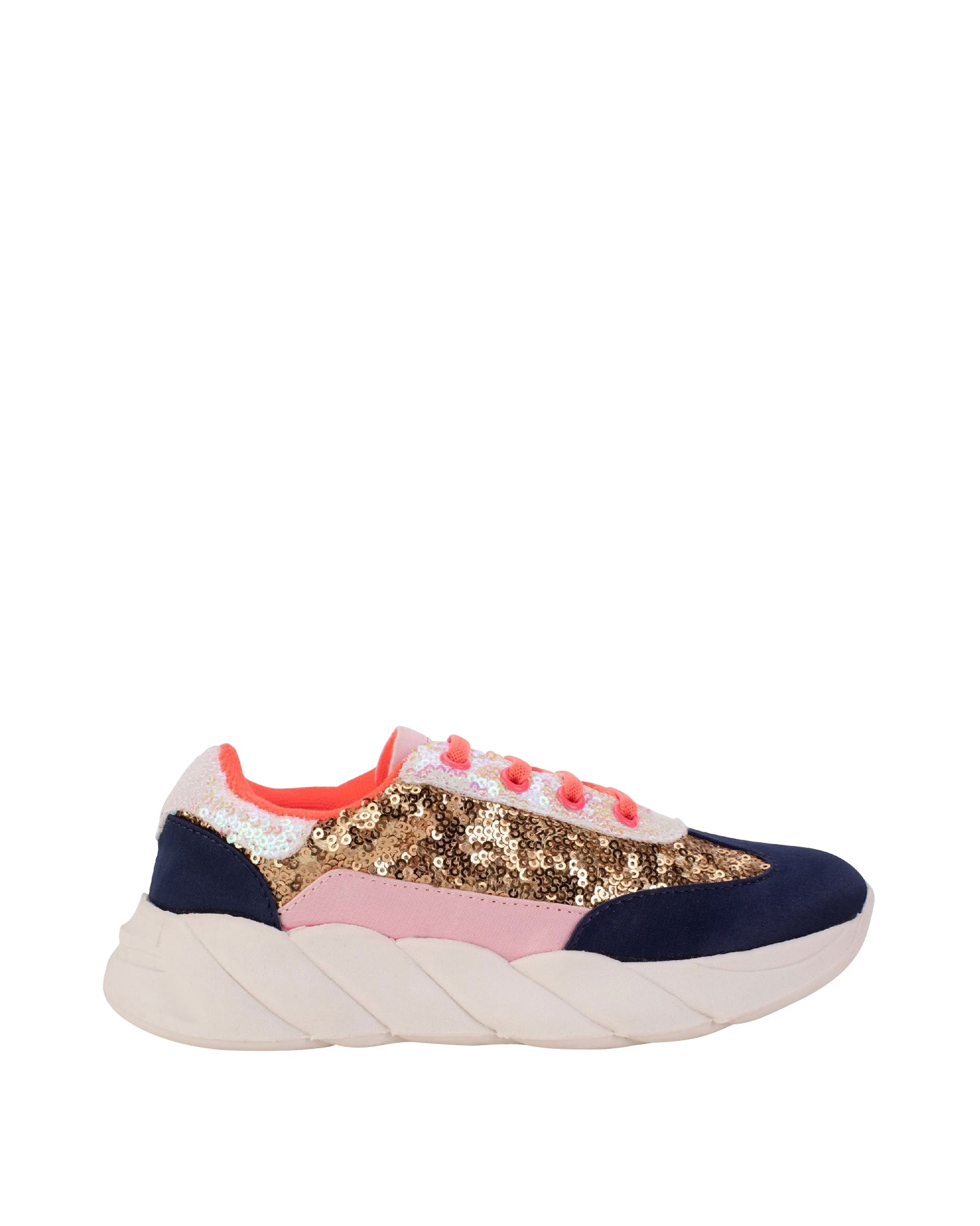 Sneakers basses en sequin - Blue Indigo