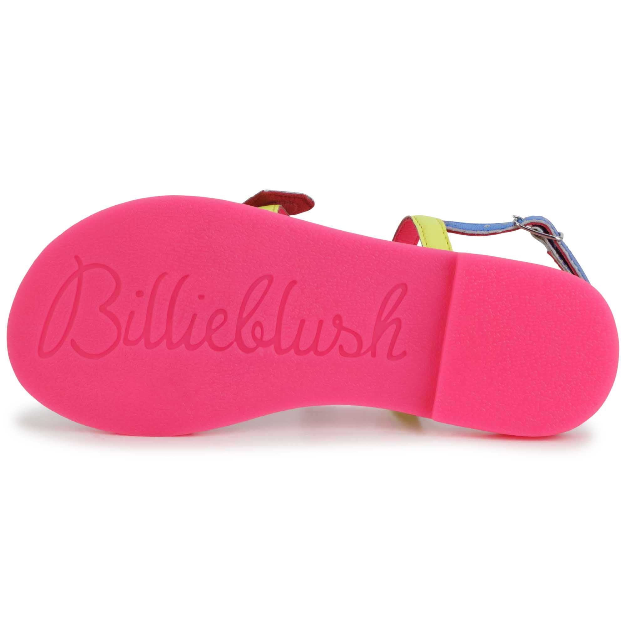 Heart sandals in leather - Multicolor